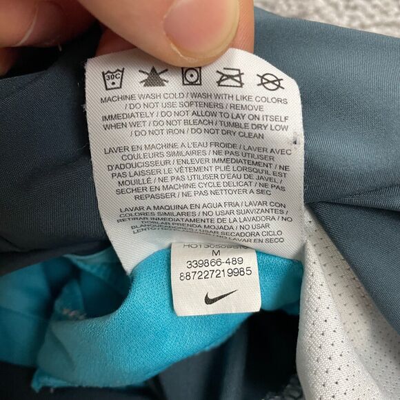 Nike Dri-Fit Active Shorts Women Medium Blue Elastic Waist Athletic Running 30x4 - Picture 5 of 14